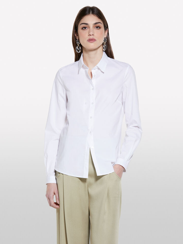 White slim fit shirt - null - White | Sisley image number 4